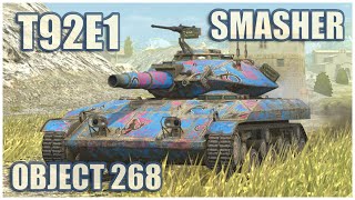 Smasher T92E1 amp Object 268 • WoT Blitz Gameplay [upl. by Eidob]