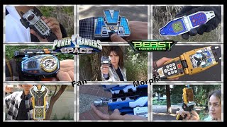 Forever Silver Power Rangers In Space  Beast Morphers Fan Morph Compilation [upl. by Eannaj]