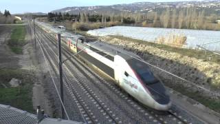 High speed TGV the new livery of Eurostar on France [upl. by Arahd53]