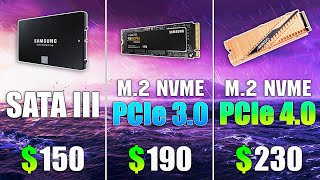 SSD NVMe PCIe 40 vs SSD NVMe PCIe 30 vs SSD SATA III Loading Windows and Games [upl. by Narmi]