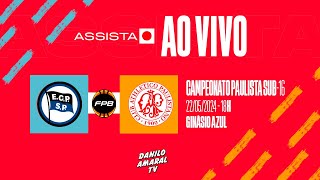 AO VIVO E EXCLUSIVO  Pinheiros x Paulistano  Campeonato Paulista de Basquete Sub16 [upl. by Zeus400]