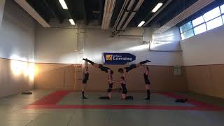 Bac acrosport 2018  Thème militaire girl [upl. by Yentrok229]