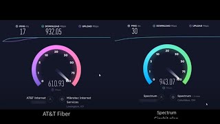 ATampT Fiber VS Spectrum Gigabit Speed Test Comparison  HD 1080p 4k   Publish Posted Year  2022 [upl. by Siuqcram]