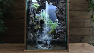 how to build a cave waterfall  Paludarium  Aquaterrarium [upl. by Etom]