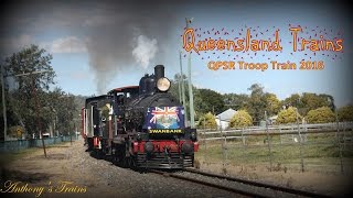 Queensland Trains QPSR Troop Train 2016 [upl. by Akemak]