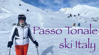 On the piste in Passo Tonale ski Italy 2023 [upl. by Ellehcim]