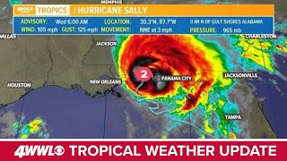 4 AM Hurricane Sally making landfall near Gulf Shores Alabama [upl. by Roos]