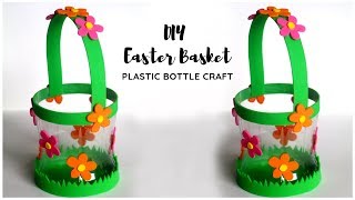 DIY Easter Basket  Plastic Bottle Craft Idea  EASY Basket Making at Home [upl. by Grete711]