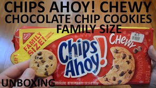 Unboxing Chips Ahoy Chewy Chocolate Chip Cookies Family Size [upl. by Rosabel]