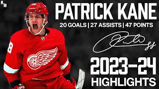 Patrick Kane  202324 Detroit Red Wings Highlights [upl. by Anaidiriv132]