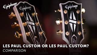 Compared Epiphone amp Inspired By Gibson Custom Les Paul Custom [upl. by Aiset]