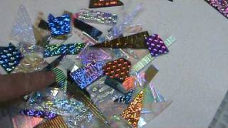 Dichroic cabochons and scrap 1b  How to Fuse Glass  Dichroic Glass Man [upl. by Anelat]