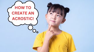 This Is Me Acrostics How To Create An Acrostic Poem [upl. by Hughes]