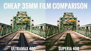 Cheap 35mm Film Comparison  Kodak Ultramax 400 vs Fuji Superia 400 [upl. by Desdee]