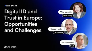 Digital ID and Trust in Europe Opportunities and Challenges Live Event [upl. by Sandy651]