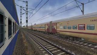 MSTS 22158 EMGORE TO CSMT KA SHANDAR PARALLEL RUN SAPTAGIRI SE RED DRAGON WIN [upl. by Astera69]