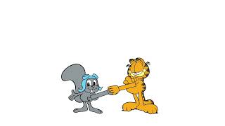 Rocky the Flying Squirrel meets Garfield [upl. by Lamrej]