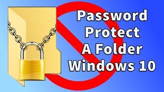 How To Password Protect A Folder  Windows 10 [upl. by Malan]