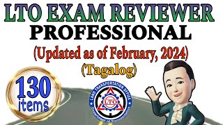 LTO EXAM REVIEWER 2024 FOR PROFESSIONAL DRIVERS LICENSE UPDATED AS OF FEBRUARY 2024 TAGALOG [upl. by Koral758]