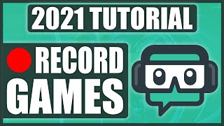 How To Record Gameplay With Streamlabs OBS  Best Recording Settings 2021 [upl. by Favrot]