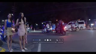 Walk from Fields Avenue to Walking Street Angeles City Nightlife [upl. by Mou892]