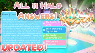 UPDATED ALL 11 HALO ANSWERS To Win Mermaid HALO 2021 Royale High Info [upl. by Airetahs]