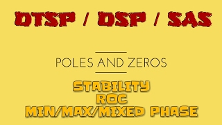 Poles and zeros  ROC stability  minmaxmixed phase system using z transform [upl. by Weiss866]