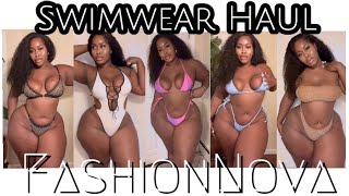 FashionNova Swimwear Haul  Plus size swimwear [upl. by Creight]