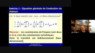 Exercices 1 et 2 Equation générale de conduction thermique [upl. by Atsyrc]