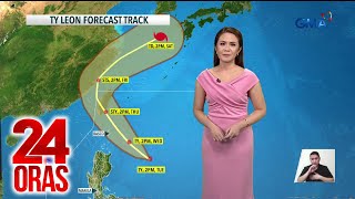 Typhoon Leon remains stronger as it approaches extreme northern Luzon  24 Oras [upl. by Service]