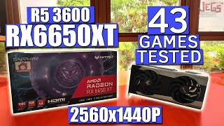 RX 6650 XT  Ryzen 5 3600 tested in 43 games  highest settings 1440p benchmarks [upl. by Llerrej]