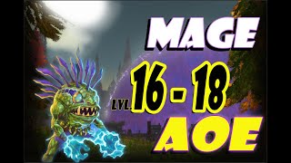 Classic WoW Mage AoE Leveling Guide 1618  Silverpine Forest HORDE [upl. by Rehotsirhc]