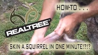 How To Skin A Squirrel In One Minute [upl. by Terbecki]