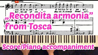 Recondita armonia  Tosca  Karaoke  Piano accompaniment  Choice Piano Berlin [upl. by Ahselat]