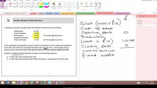 Marginal costing statements [upl. by Harrod]