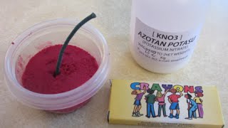 Simple Smoke Bomb Sugar  Crayons  KNO3 [upl. by Nallek]