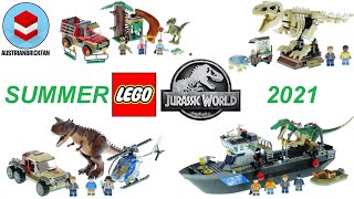 All LEGO Jurassic World Sets Summer 2021 Speed Build Compilation [upl. by Nilam]