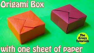 DIY  Origami Box with One Sheet of Paper easy [upl. by Ross68]