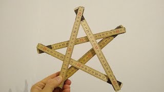 Zollstock Stern Trick Meterstab folding ruler star tricks yardstick Anleitung tutorial [upl. by Doowle446]