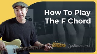 The Easiest F Chord Guitar Lesson Youll Find [upl. by Aydiv]