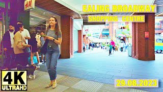 Ealing Broadway shopping centre walking tour  London borough of Ealing  4K  29092023 [upl. by Aihsekat]