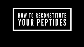 How to Reconstitute your Peptides  Dr Marc Adajar  XSculpt [upl. by Ellerrehc]