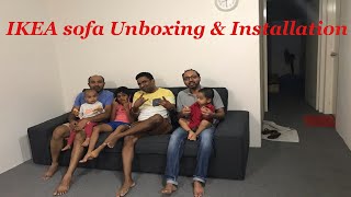 IKEA KIVIK Sofa Unboxing amp Installation  3 Seater Sofa Super Fun [upl. by Aroon554]