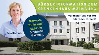 Livestream von Bürgerinformation Krankenhaus Mainburg [upl. by Sorcim929]