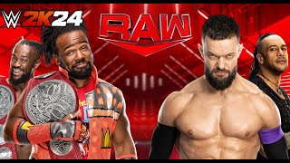 RAW Week 1 2k24 Universe Mode Xavier Woods Vs Finn Bálor [upl. by Nixon304]