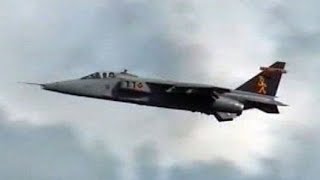 Rare Display RAF SEPECAT Jaguar GR3 BritishFrench Attack Aircraft [upl. by Llertnek]