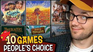 10 Board Games Being Played NOW  quotPeoples Choicequot Board Game Picks [upl. by Araid]