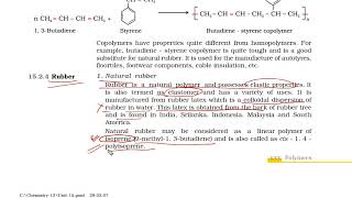 NCERT\CBSE class 12 chemistry chapter 15 Polymers part 8 co polymerisation [upl. by Seema]