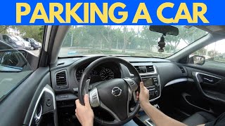 HOW TO PARK A CAR IN A PARKING LOT FOR NEW DRIVERS [upl. by Wyly]