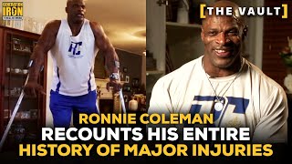 Ronnie Coleman Recounts His Entire History Of Major Injuries  GI Vault [upl. by Casanova]